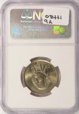 2007-P $1 John Adams Dollar Reverse Missing Clad Layer NGC MS65