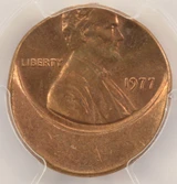 1977 1c Lincoln Cent Struck 30% Off-Center PCGS MS64 Red