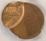 1975-x 1c Lincoln Cent Struck 60% Off-Center PCGS MS64 Red