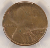 1964 1c Lincoln Cent 70% Die Cap Strike Obverse PCGS AU58 BN