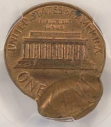 1975 1c Lincoln Cent Double-Struck, 2nd 85% Off-Center PCGS MS62 RB