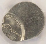 1976 5c Jefferson Nickel Struck 60% Off-Center PCGS MS62