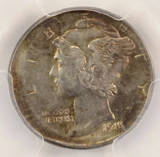 1918-S 10c Mercury Dime Broadstruck PCGS AU58