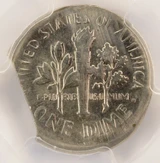 ND Clad Roosevelt Dime 10% Clip and Broadstruck PCGS MS60