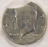 1971-D Kennedy Half 10% Curved Clip PCGS MS64