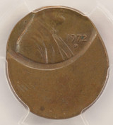 1972-D 1c Lincoln Cent Struck 50% Off-Center PCGS MS62 BN