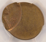 1969-D 1c Lincoln Cent Struck 65% Off-Center PCGS MS65 BN