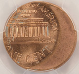 1999 1c Lincoln Cent Struck 25% Off-Center PCGS MS64 Red