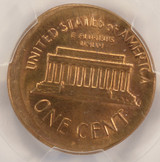 1980 1c Lincoln Cent Broadstruck PCGS MS64 Red