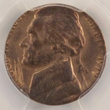 1979 5c Jefferson Nickel Struck on Cent Planchet PCGS UNC Details