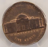 1979 5c Jefferson Nickel Struck on Cent Planchet PCGS UNC Details