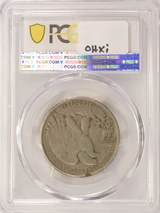 1946 50c Walking Half Lamination Obverse PCGS F12