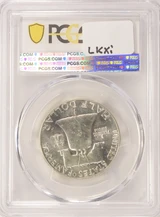 1963 50c Franklin Half Retained Struck Thru Obverse PCGS MS63