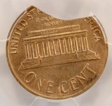1965 1c Lincoln Cent 14% Clipped Planchet 2.65g PCGS MS63 Red