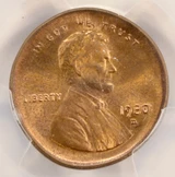 1980-D 1c Lincoln Cent Broadstruck PCGS MS64 RB