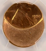 1970-D 1c Lincoln Cent Struck 45% Off-Center PCGS MS65 Red