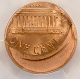 1989-x 1c Lincoln Cent Struck 25% Off-Center PCGS MS66 Red