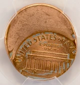 1990 1c Lincoln Cent Struck 40% Off-Center PCGS MS65 Red