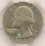 1970-D 25c Washington Quarter Struck on Clad Dime Stock 4.31g PCGS AU55