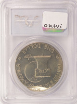 1976 $1 Bicentennial Ike Dollar Double-Struck, 2nd 90% Off-Center PCGS MS62