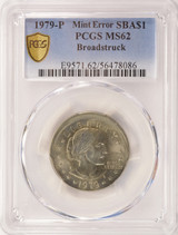 1979-P $1 SBA Dollar Broadstruck PCGS MS62