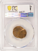 1977 1c Lincoln Cent Flipover Double-Strike, 2nd 55% Off-Center PCGS UNC Details