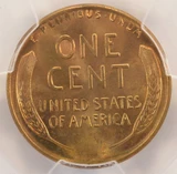 1947 1c Wheat Cent Cud Major Die Break PCGS MS62 Red