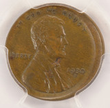 1930-D 1c Wheat Cent Broadstruck PCGS MS63 Brown