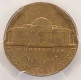 1980-x 5c Jefferson Nickel Struck on Cent Planchet 3.08g PCGS MS62 BN