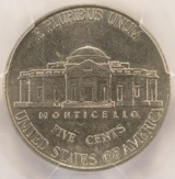 1999-P 5c Jefferson Nickel Struck Thru Die Cap PCGS MS63