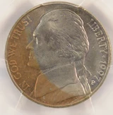 1997-P 5c Jefferson Nickel Improperly Annealed PCGS MS64