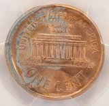 2000 1c Lincoln Cent 60% Indent and Broadstruck PCGS MS65 Red