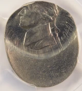 1990-P 5c Jefferson Nickel Struck 35% Off-Center PCGS MS64