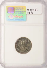 1971 25c Washington Quarter Struck on Dime Planchet & 10% Indent NGC MS63