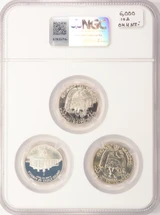 1982 Panama 1/2B Double-Denomination on 1982 Washington 50c Commem NGC MS69