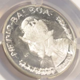 1982 Panama 1/2B Double-Denomination on 1982 Washington 50c Commem NGC MS69