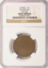1c Large Cent Type-2 Planchet 10.6 Grams NGC