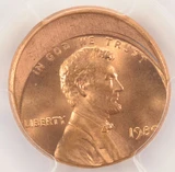 1989 1c Lincoln Cent Struck 15% Off-Center PCGS MS65 Red