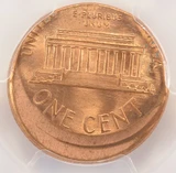 1989 1c Lincoln Cent Struck 15% Off-Center PCGS MS65 Red