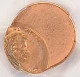 1992-x 1c Lincoln Cent Struck 50% Off-Center PCGS MS64 Red