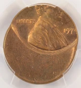 1979 1c Lincoln Cent Struck 45% Off-Center PCGS MS64 RB