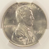 1988 1c Lincoln Cent on 10c Double-Denomination CACG MS65
