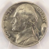 ND 5c Jefferson Nickel Cud Die Break PCGS MS65