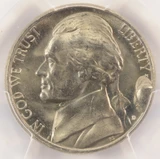 ND 5c Jefferson Nickel Cud Die Break PCGS AU55