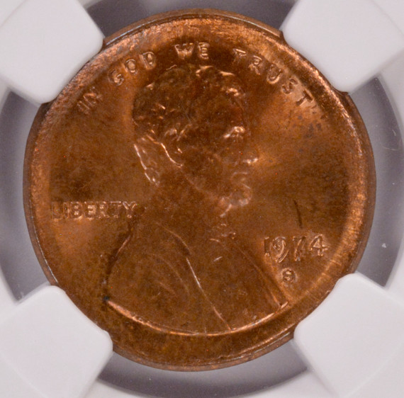 1974-S NGC 1c Lincoln Cent Large Broadstrike MS64 RB