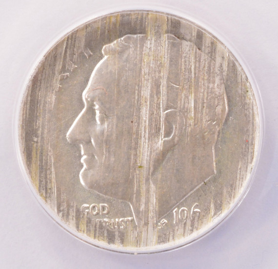 1960-D ANACS 10c Roosevelt Dime Split Before Strike MS62