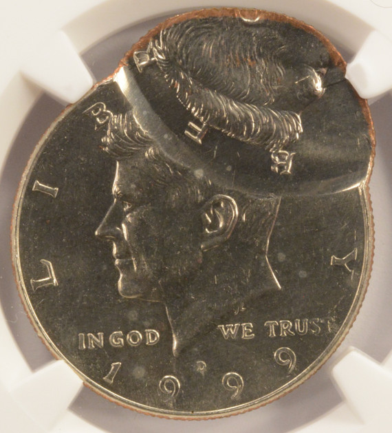 1999-D 50c Kennedy Half Double-Struck 2nd 65% Off-Center NGC MS64