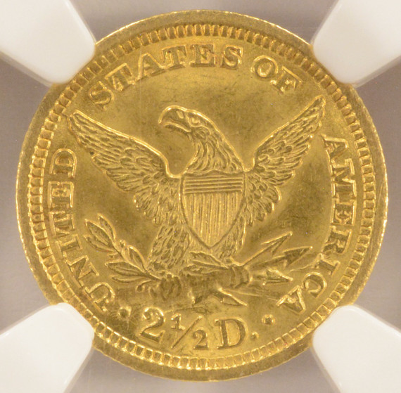 1904 $2 1/2 Liberty Quarter Eagle Lamination Reverse NGC MS62