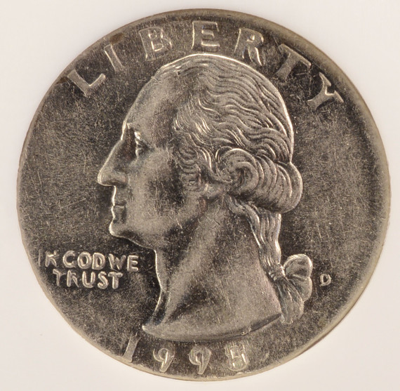 1998-D 25c Washington Quarter Struck on 5c Planchet NGC AU58