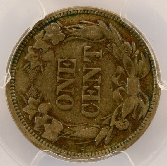 1858 1c Flying Eagle Cent 85 Degree CCW Rotated Dies PCGS VF30 1858 1c Flying Eagle Cent 85 Degree CCW Rotated Dies PCGS VF30